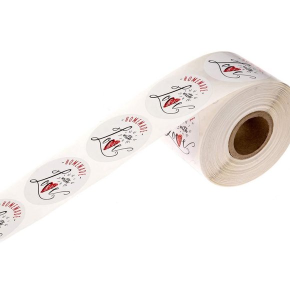 500 Homemade with Love wafer stickers - Picture 4 of 6